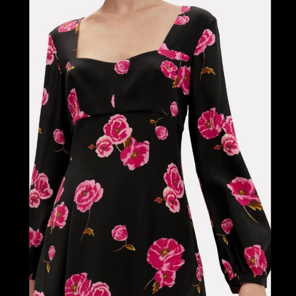 Intermix 100% Silk Bernice Floral Dress Sz Zero